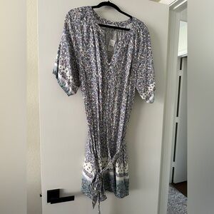 Loft V-Neck Puff Sleeve Dress NWT size XL